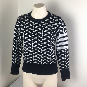 THOM BROWNE WHALE JACQUARD SWEATER